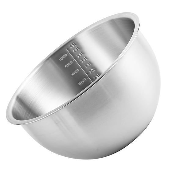 OUNONA 1Pcs Kitchen Dish Bowl Metal for Egg Beating Food Preparation