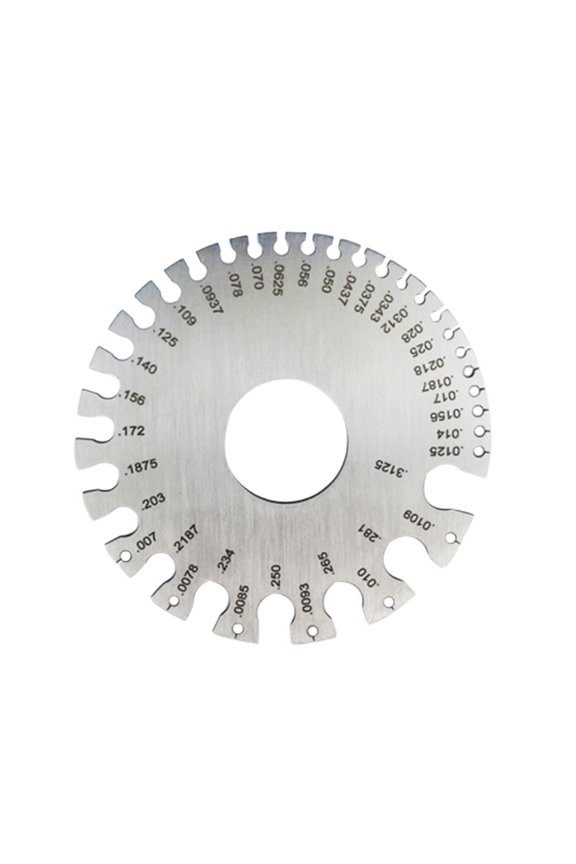 1Pc Stainless Steel High Precision Weld Gauge Metal Thickness Gauge with Keychain