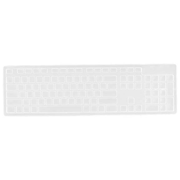 OUNONA 1Pc Ultra Thin Silicone Keyboard Cover Transparent Fit for Dell Wired Wireless Keyboards