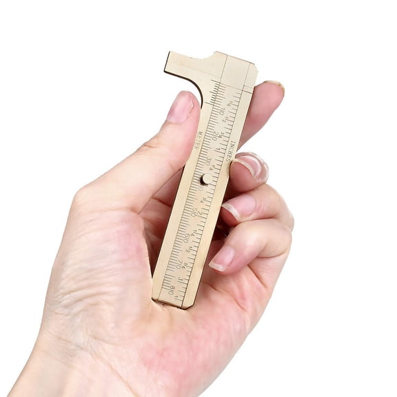 OUNONA 1Pc Vernier Caliper Copper Khaki Precision Measuring Tool with Clear Number Scale in Cm and Inch