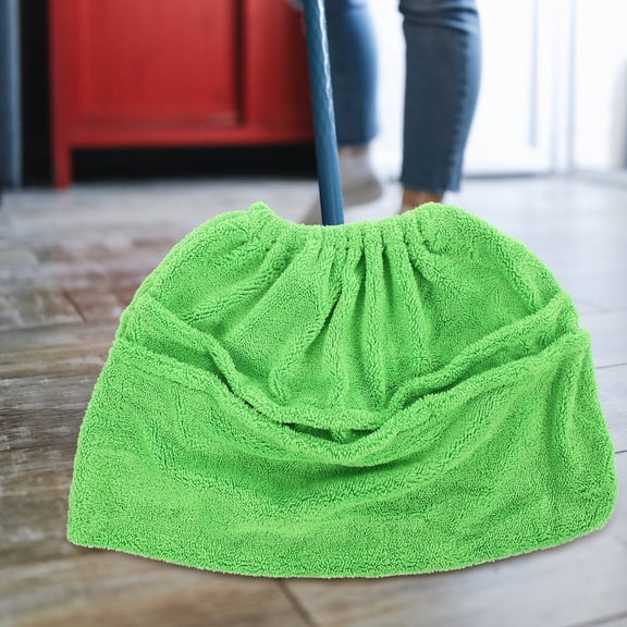 OUNONA 1Pc Washable Green Broom Replacement Cloth Mop Cover for Efficient Floor Cleaning