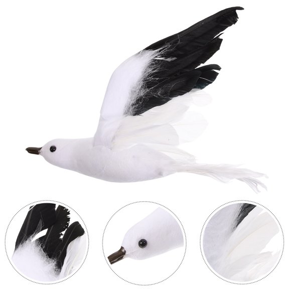 OUNONA 1Pc White Seagull-Shaped Pendant Decorative Hanging Ornament for Beach Home Wall Sculpture