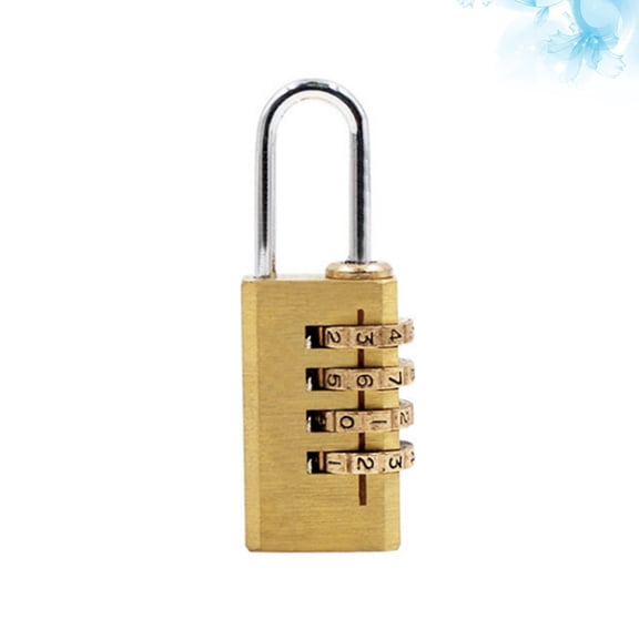 OUNONA Copper Combination Cabinet Lock, 1 Piece, Golden Finish, Secure Storage Lock for Cabinets and Drawers