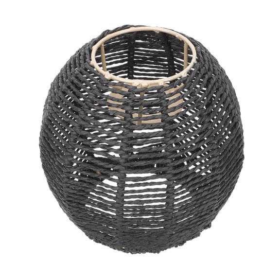 OUNONA Black Paper ng Lamp Shade for Hanging Decorative Light with Warm Diffuse Lighting