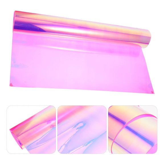 OUNONA Iridescent PVC Sheet for Crafts and Art Projects, Iridescence Fabric Material, 1 Piece for Handicrafts