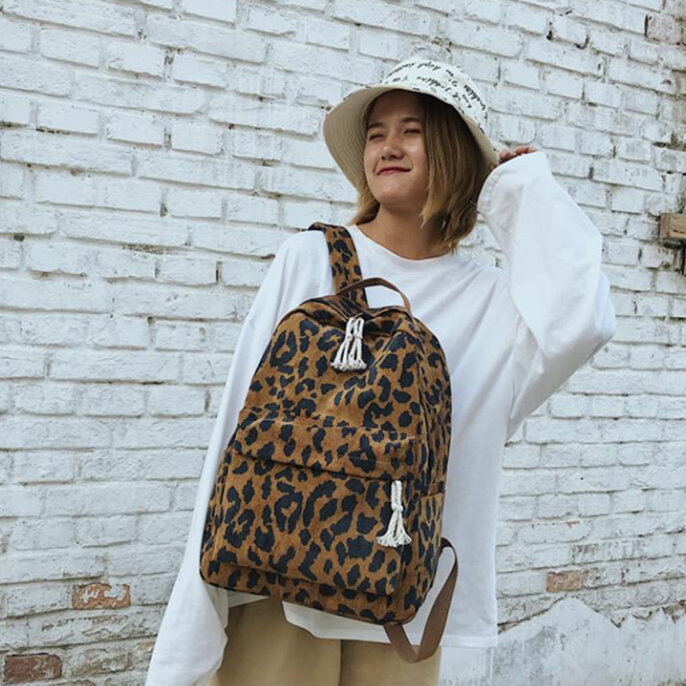 Shop Stylish Leopard Print Backpacks for School Travel and  display picture 2