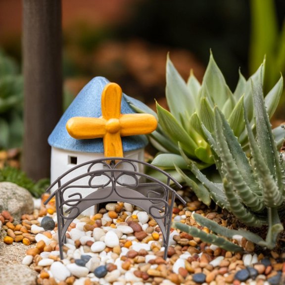 OUNONA 1Pcs Micro Bridge Decoration For Desktop Ornament And Garden Decor