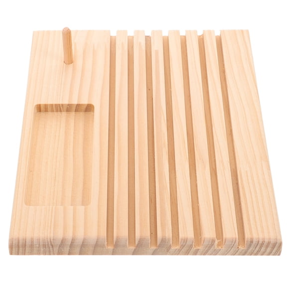 NUOLUX Household Wooden Thread Holder Rack for Sewing Embroidery with Stable Base and Smooth Finish