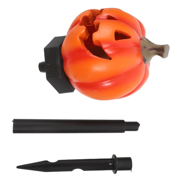 OUNONA Pumpkin Solar Pathway Lights Orange Resin Metal for Lawn Decoration