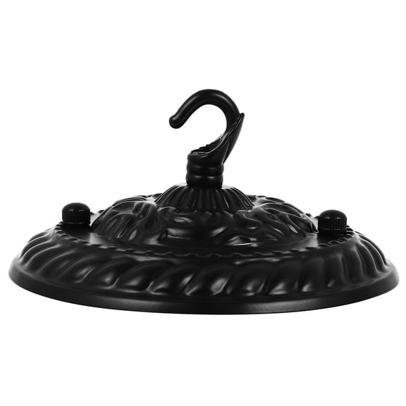 Tineasur Vintage Black Ceiling Light Canopy with Hook Retro Pendant Light Plate for Stylish Interiors