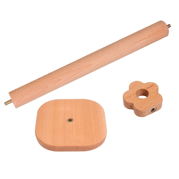OUNONA 1Pc Light Brown Wooden Roll Paper Holder Practical Vertical Tissue Holder for Bathroom