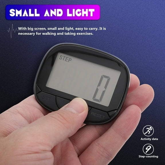 OUNONA Step Counter Pedometer with Portable Clip, Accurate Fitness Tracker for Running, Walking, and Daily Activity Monitoring