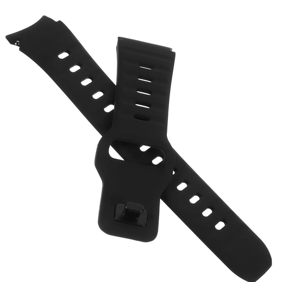 OUNONA 1Set Versatile Black Silicone Watch Band Replacement for Wristwatch