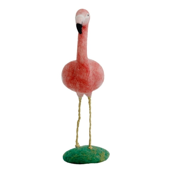 OUNONA 1Set Animal Felt Stitching Tools with Selected Wool Felt for Creative DIY Flamingo Crafts