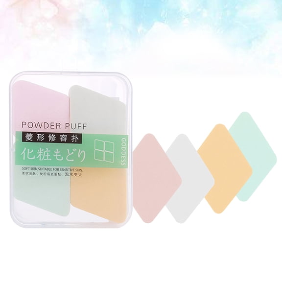 OUNONA Facial Makeup Sponge Assorted Colors Wet Dry Use Good Elasticity Clear Foundation