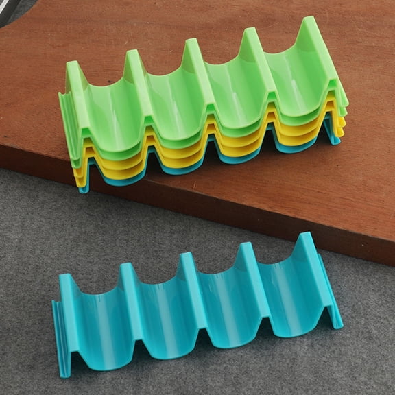 OUNONA 1Set Assorted Color Plastic Taco Rack for Serving Burritos Tacos and Sandwiches