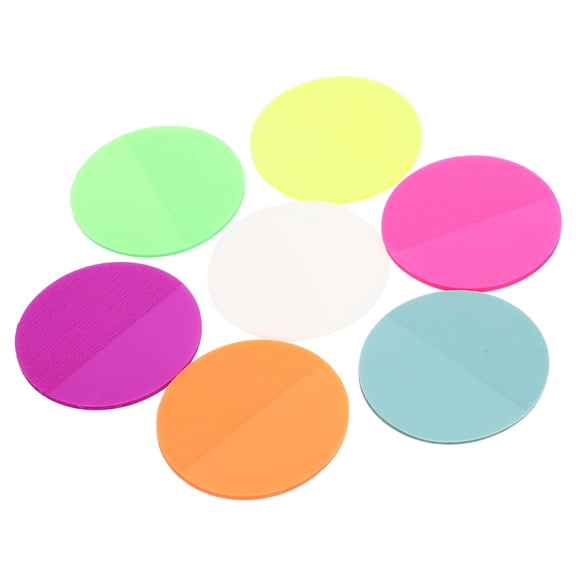 OUNONA 1Set Multi Function Round Memo Pads Pet Material Assorted Color Stickers