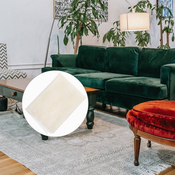 OUNONA 1Set Beige Latex Rug Pads Non Slip Cushioning Pad with Strong Grip for Home Use Carpet Mat