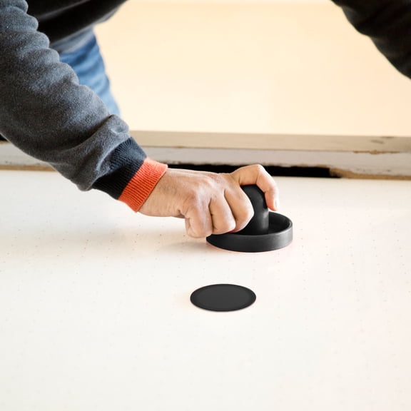 OUNONA 1Set Black Air Hockey Paddles and Pucks Plastic Accessories for Game Room Use