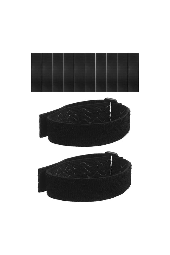 1Set Black Boot Strap with Hook and Loop Fastener for Knee Length Boots Anti Fall Fixer