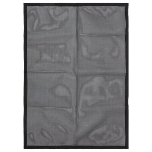 OUNONA Hearth Mesh Screen Black PVC Fireproof for Fireplace Protection 1Set