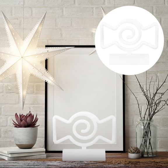 OUNONA 1Set Candy Shape Lamp for Lighting Home Users White PC Decorative Night Light Bar Decoration