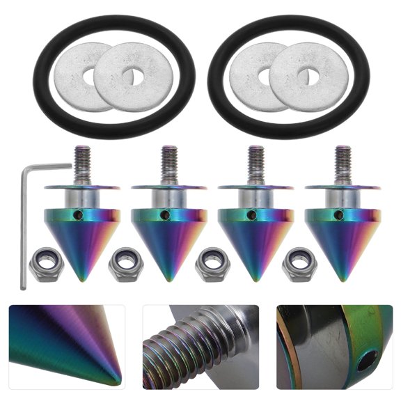OUNONA 1Set Car Bumper Accessories Quick Release Fastener Kit Aluminum Alloy Bolts for Automotive Modification