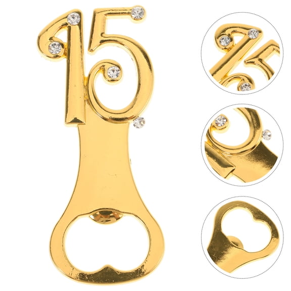 OUNONA 1Set Compact Simple Design Exquisite Decorative Beer Opener for 15th Birthday Party Favors Weddings and Festivals