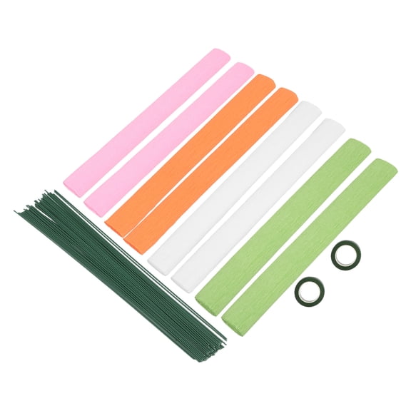 OUNONA 1Set Crepe Paper Wrap Kit for Flower Bouquets Multi Colored Floral Wrapping Sheets