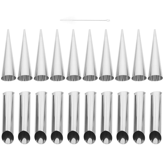 OUNONA 1Set Croissant Bread Baking Mold Stainless Steel Tubular Cone Shape for Convenient Home Use