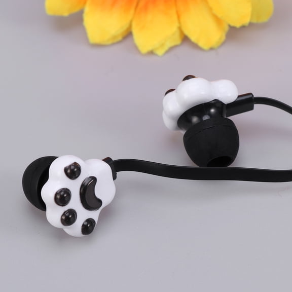 OUNONA 1Set Cute Headphones In Black For Kids With Kitten Claw Design Back to School