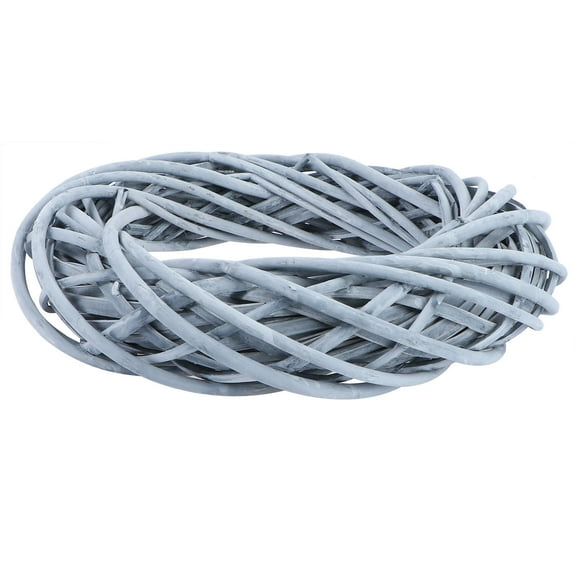 OUNONA Craft Wreaths to Decorate Willow Rattan Gar Rattan Silver 1Pack