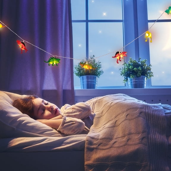 OUNONA 1Set Decorative Dinosaur String Lights Battery Operated for Warm Atmosphere and Party Use