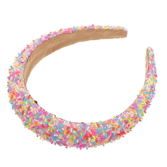 OUNONA Candy Color Multi Headband Comfortable for Decor Filled Cotton Plastic