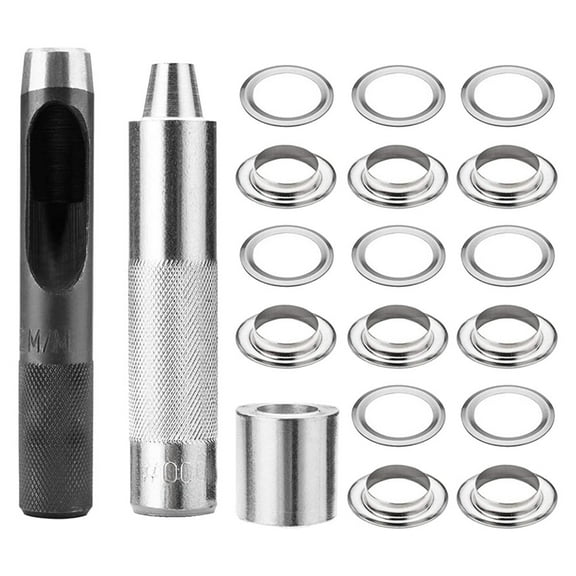 OUNONA Grommet Tool Kit for Canvas and Tarp with Precise Punching Alloy Material Heavy Duty Set