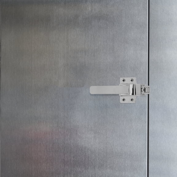 OUNONA 1Set Durable Zinc Alloy Refrigerator Door Handle Replacement Plated Silver Sleek Design for Cooler Doors