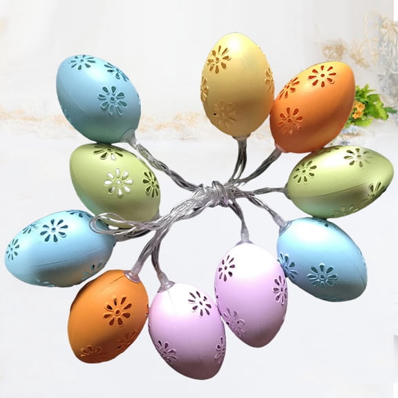 OUNONA 1Set Easter Lights String Assorted Color for Festival Party Decoration