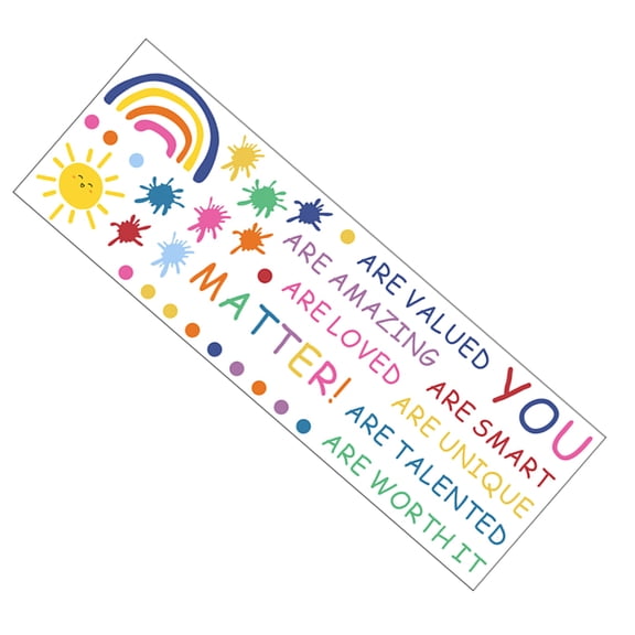 OUNONA 1Set Easy Apply Inspirational Wall Decal with Motivational Quotes for Bedroom and Living Spaces