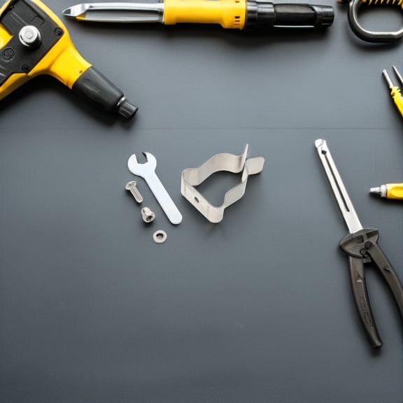 OUNONA 1Set Easy Install Window Fixing Kit with Metal Glass Clamps for Glass Panel and Well Covers