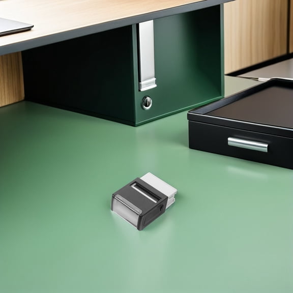 OUNONA 1Set Office Self Inking Stamp Kit Black ABS Reusable with Detachable Text for Crafting