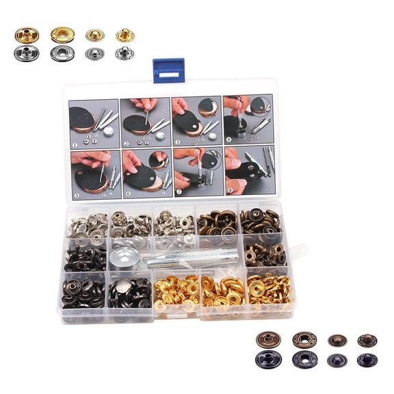 OUNONA 1Set Fasteners Metal Snap Buckles for DIY Crafting Bags Sweaters and Clothing Repair