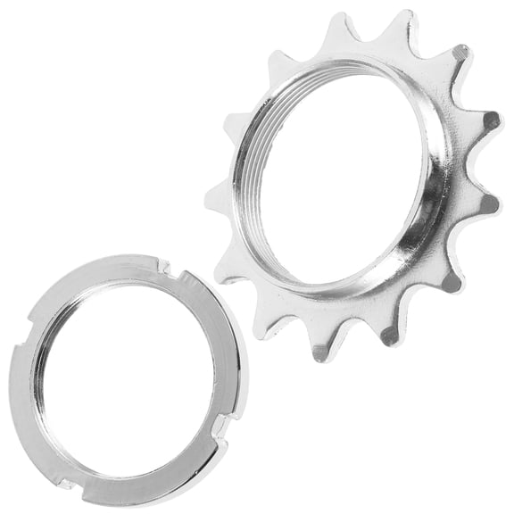 OUNONA 1Set Fixed Gear Bicycle Freewheel Plated Silver Single Speed Gear with Precision Machining for Stability