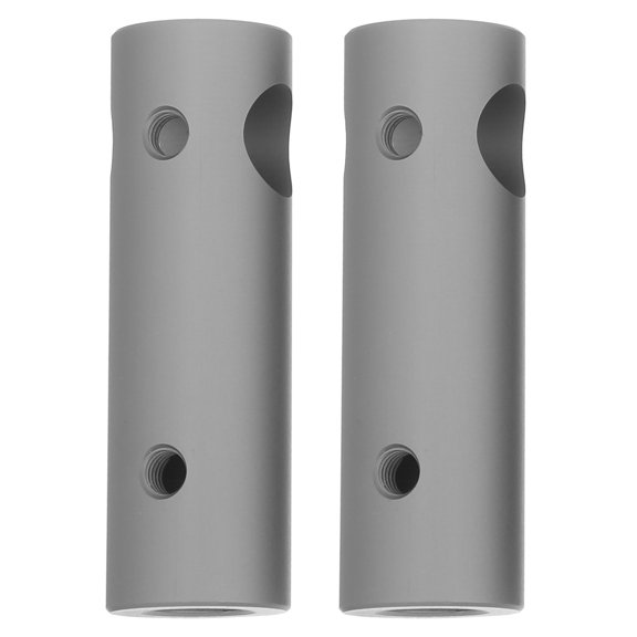 OUNONA 1Set Grey Aluminum Railing Bracket Spindles for Cabinet Gallery Rails and Shelf Railings