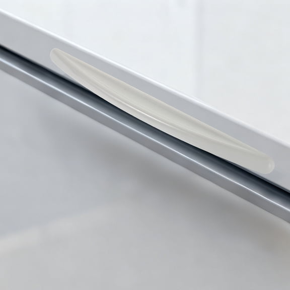 OUNONA White Plastic Fridge Door Grip, Heavy Duty, Low-Temperature Resistant, 1Set