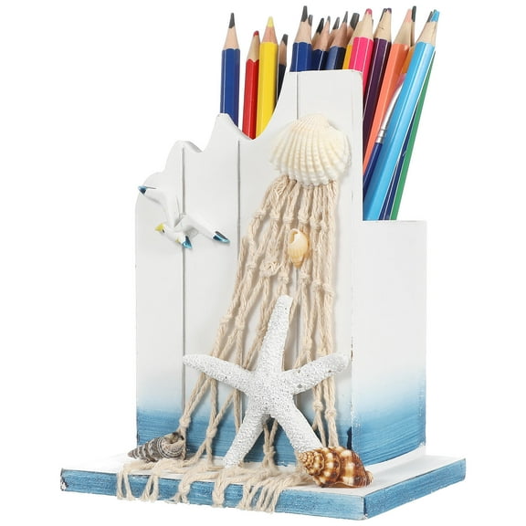 OUNONA 1Set Home Office Organizer Wooden Decoration Desk Accessories White