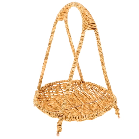Tineasur Khaki PP Woven Basket for Fruits and Bread Wedding Use