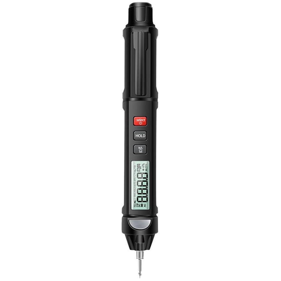 OUNONA Digital Voltage Tester Pen Black ABS LCD Quick Circuit Check 1Set