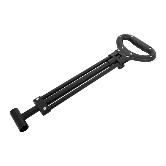 OUNONA Lightweight Black Wagon Handle Replacement Set for Camping Trolley with Easy Fold and Design