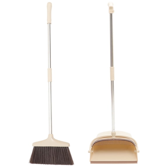 OUNONA 1Set Long Handle Dustpan Broom Kit with Comb Design for Easy Hair Removal and Practical Use