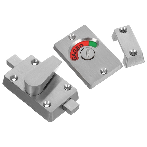 OUNONA Metal Bathroom Door Lock Set, Privacy Indicator Latch for Commercial Restroom Partitions, and Easy to Install